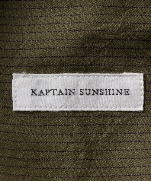 Kaptain Sunshine(キャプテン サンシャイン)の「<KAPTAIN SUNSHINE> CTN-SLK STRIPE REGULAR COLLAR SHIRT/シャツ(シャツ/ブラウス・メンズ・ダークグレー/ダークブラウン・3/2)」の12枚目の写真