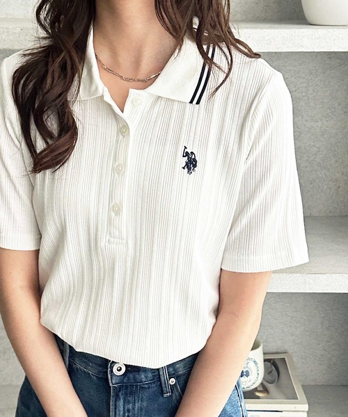 GeeRA — U.S. POLO ASSN. рубашка‑свитер с нашивкой и刺繍 (в стиле Landam)