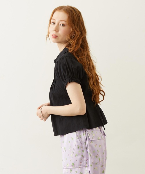 MILKFED.(ミルクフェド)の「COTTON LENO CLOTH SHIRT(シャツ/ブラウス・レディース・ライトパープル/ホワイト/ブラック・ONE SIZE)」の4枚目の写真