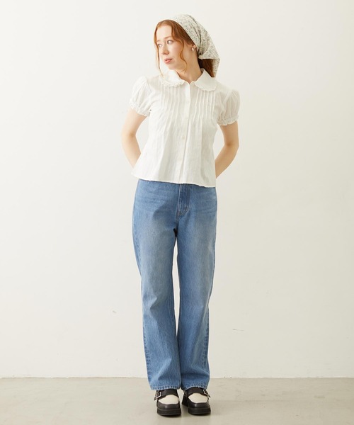 MILKFED.(ミルクフェド)の「COTTON LENO CLOTH SHIRT(シャツ/ブラウス・レディース・ライトパープル/ホワイト/ブラック・ONE SIZE)」の13枚目の写真