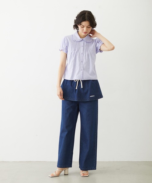 MILKFED.(ミルクフェド)の「COTTON LENO CLOTH SHIRT(シャツ/ブラウス・レディース・ライトパープル/ホワイト/ブラック・ONE SIZE)」の18枚目の写真