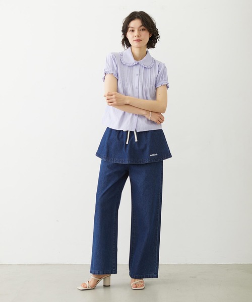 MILKFED.(ミルクフェド)の「COTTON LENO CLOTH SHIRT(シャツ/ブラウス・レディース・ライトパープル/ホワイト/ブラック・ONE SIZE)」の19枚目の写真