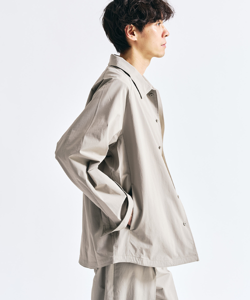 417 EDIFICE（フォーワンセブンエディフィス）の「【FREE MOTION】 コーチシャツ（シャツ/ブラウス・メンズ・カーキ/ブラック系その他/ベージュ・MEDIUM/SMALL/LARGE）」の7枚目の写真