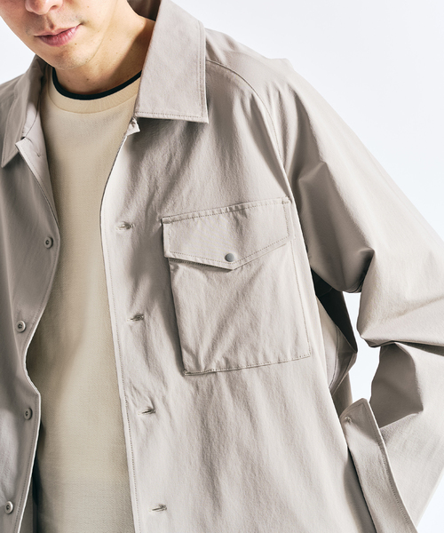 417 EDIFICE（フォーワンセブンエディフィス）の「【FREE MOTION】 コーチシャツ（シャツ/ブラウス・メンズ・カーキ/ブラック系その他/ベージュ・MEDIUM/SMALL/LARGE）」の8枚目の写真