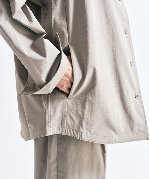 417 EDIFICE（フォーワンセブンエディフィス）の「【FREE MOTION】 コーチシャツ（シャツ/ブラウス・メンズ・カーキ/ブラック系その他/ベージュ・MEDIUM/SMALL/LARGE）」の10枚目の写真