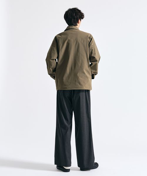 417 EDIFICE（フォーワンセブンエディフィス）の「【FREE MOTION】 コーチシャツ（シャツ/ブラウス・メンズ・カーキ/ブラック系その他/ベージュ・MEDIUM/SMALL/LARGE）」の12枚目の写真