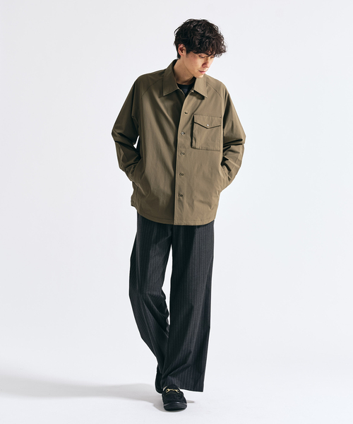 417 EDIFICE（フォーワンセブンエディフィス）の「【FREE MOTION】 コーチシャツ（シャツ/ブラウス・メンズ・カーキ/ブラック系その他/ベージュ・MEDIUM/SMALL/LARGE）」の14枚目の写真