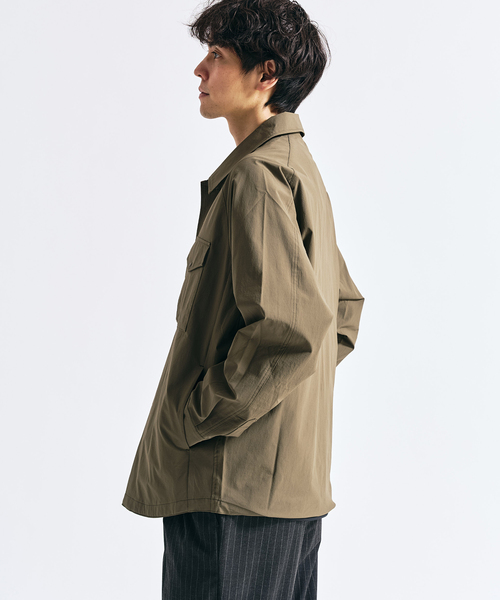 417 EDIFICE（フォーワンセブンエディフィス）の「【FREE MOTION】 コーチシャツ（シャツ/ブラウス・メンズ・カーキ/ブラック系その他/ベージュ・MEDIUM/SMALL/LARGE）」の15枚目の写真