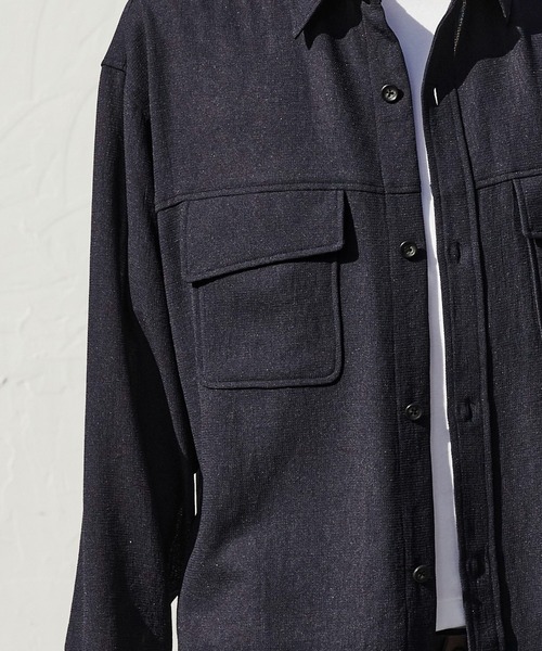 PUBLIC TOKYO（パブリックトウキョウ）の「ナチュラルタッチファティーグシャツ（シャツ/ブラウス・メンズ・アイボリー/ダークネイビー・1/2）」の12枚目の写真