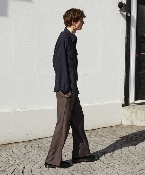 PUBLIC TOKYO（パブリックトウキョウ）の「ナチュラルタッチファティーグシャツ（シャツ/ブラウス・メンズ・アイボリー/ダークネイビー・1/2）」の7枚目の写真