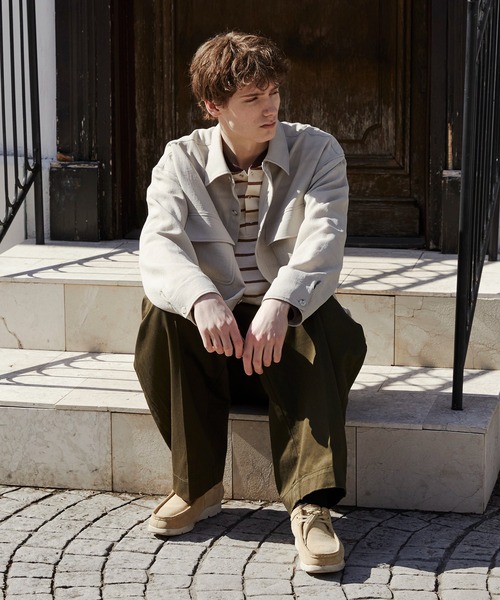 PUBLIC TOKYO（パブリックトウキョウ）の「ナチュラルタッチファティーグシャツ（シャツ/ブラウス・メンズ・アイボリー/ダークネイビー・1/2）」の10枚目の写真