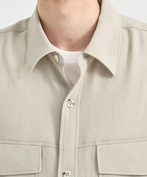 PUBLIC TOKYO（パブリックトウキョウ）の「ナチュラルタッチファティーグシャツ（シャツ/ブラウス・メンズ・アイボリー/ダークネイビー・1/2）」の14枚目の写真