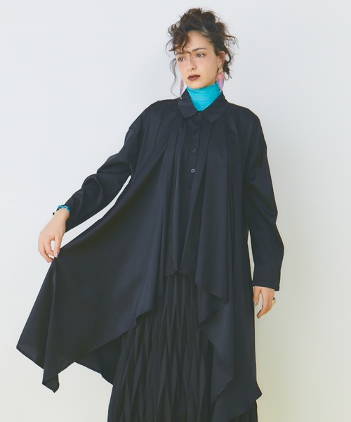 manana suerte（マニャーナスエルテ）の「サイドロングシャツ（シャツ/ブラウス・レディース・ドット/ブラック・FREE）」の22枚目の写真