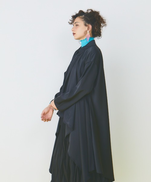 manana suerte（マニャーナスエルテ）の「サイドロングシャツ（シャツ/ブラウス・レディース・ドット/ブラック・FREE）」の17枚目の写真