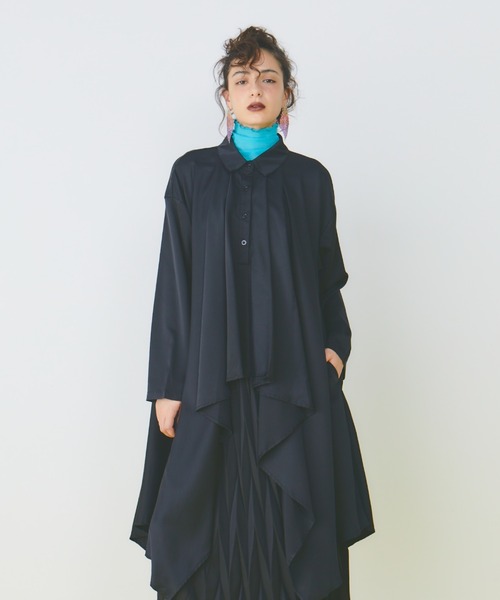 manana suerte（マニャーナスエルテ）の「サイドロングシャツ（シャツ/ブラウス・レディース・ドット/ブラック・FREE）」の16枚目の写真