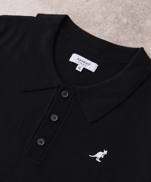 KANGOL(カンゴール)の「【KANGOL/カンゴール】別注 ワンポイント刺繍 半袖 ニットポロ(ポロシャツ・メンズ・ネイビー/ブラウン/ワインレッド/グリーン/アイボリー/ブラック・M/L/XL)」の17枚目の写真