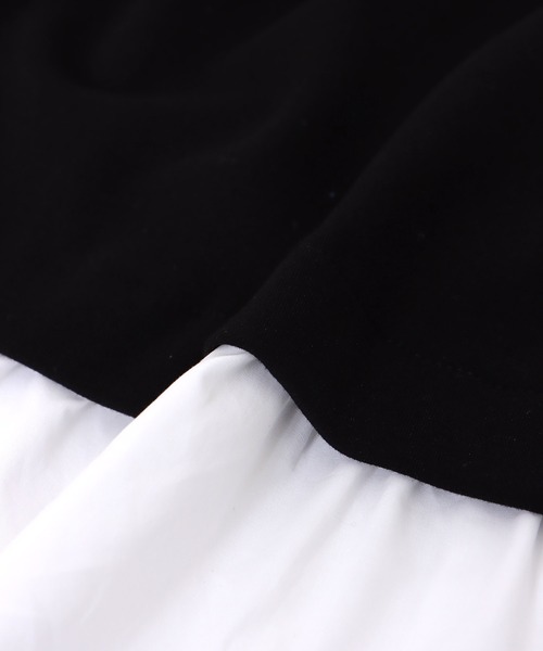 Jines（ジネス）の「ドッキングデザイントップス（Tシャツ/カットソー・レディース・ブラック/ネイビー・38）」の21枚目の写真