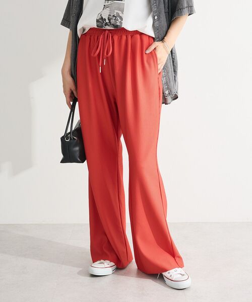 Green　Parks（グリーンパークス）の「セルフカットリブパンツ（その他パンツ・レディース・レッド/グリーン/ホワイト系その他2/ブラック・FREE）」の4枚目の写真