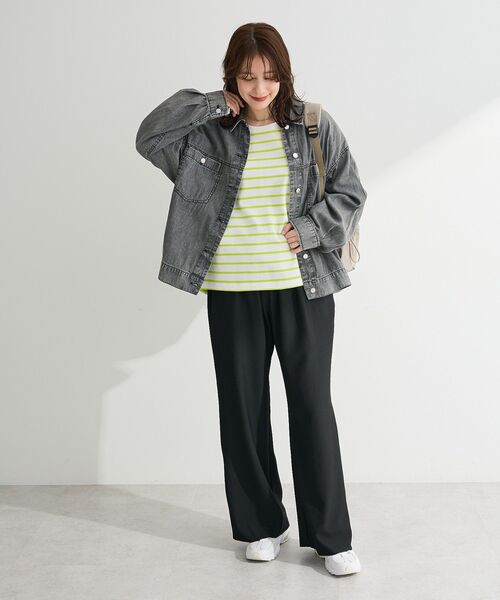 Green　Parks（グリーンパークス）の「セルフカットリブパンツ（その他パンツ・レディース・レッド/グリーン/ホワイト系その他2/ブラック・FREE）」の9枚目の写真