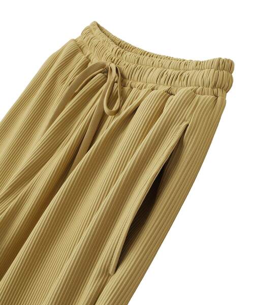 Green　Parks（グリーンパークス）の「セルフカットリブパンツ（その他パンツ・レディース・レッド/グリーン/ホワイト系その他2/ブラック・FREE）」の18枚目の写真