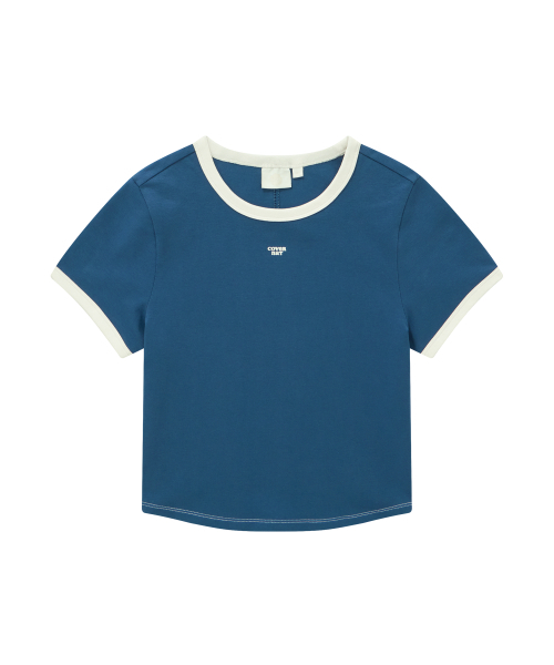 COVERNAT(カバーナット)の「ウーマンベイビーフィットリンガーティーシャツダークブルー(Tシャツ/カットソー・レディース・その他・WS/WM)」の1枚目の写真