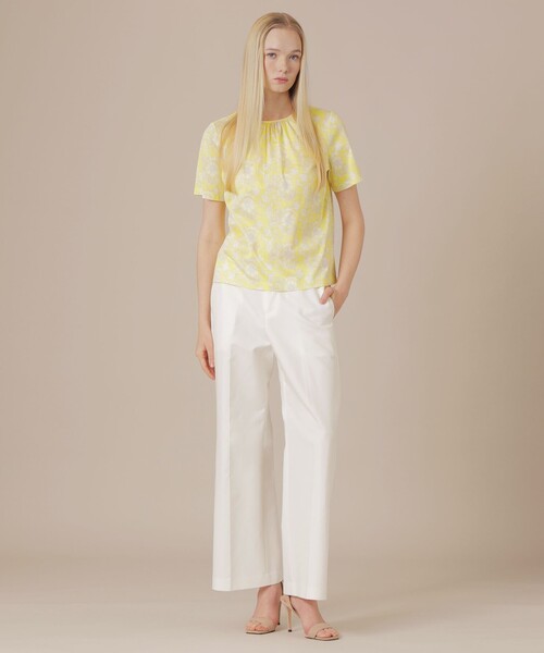 MACKINTOSH LONDON(マッキントッシュ ロンドン)の「【BIBURY FLOWER】バイブリーコットンTシャツ(Tシャツ/カットソー・レディース・グリーン/ブルー/イエロー/ベージュ・38/40)」の7枚目の写真