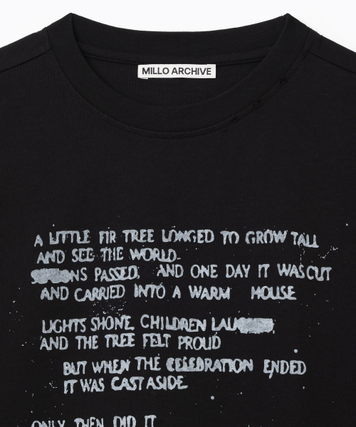 Millo Archive（ミロ アーカイブ）の「ピルタイポTシャツ[ブラック]（Tシャツ/カットソー・メンズ・その他・MEDIUM/LARGE/X-LARGE）」の2枚目の写真