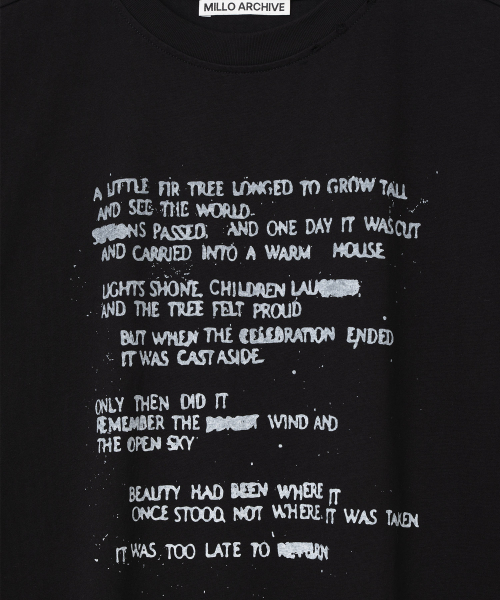 Millo Archive（ミロ アーカイブ）の「ピルタイポTシャツ[ブラック]（Tシャツ/カットソー・メンズ・その他・MEDIUM/LARGE/X-LARGE）」の3枚目の写真