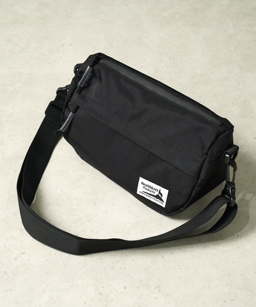 Healthknit Product(ヘルスニットプロダクト)の「"07"≪Healthknit Product≫2ポケット/7L ナイロン ショルダーバッグ(ショルダーバッグ・メンズ・ブラック・ONE SIZE)」の5枚目の写真
