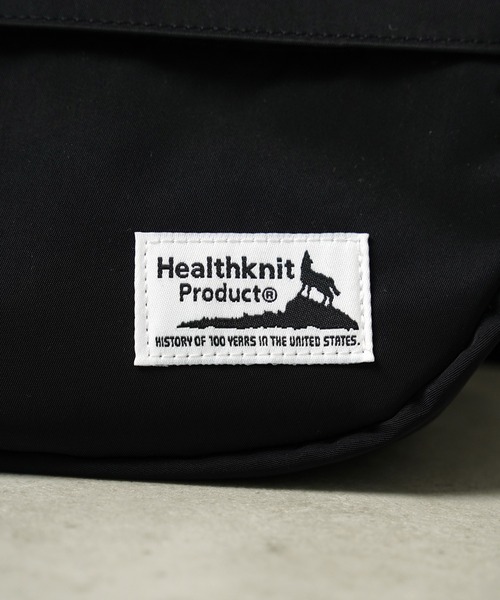 Healthknit Product(ヘルスニットプロダクト)の「"07"≪Healthknit Product≫2ポケット/7L ナイロン ショルダーバッグ(ショルダーバッグ・メンズ・ブラック・ONE SIZE)」の8枚目の写真