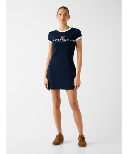 Guess（ゲス）の「MILA Mini Dress ワンピース（ワンピース・レディース・ホワイト/ネイビー・X-SMALL/SMALL/MEDIUM/LARGE）」の5枚目の写真