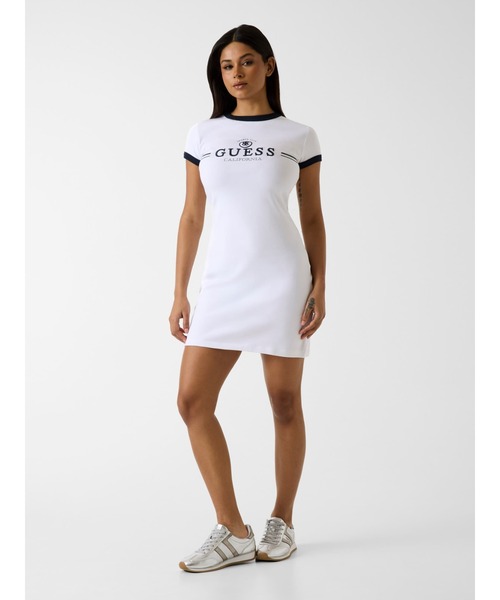 Guess（ゲス）の「MILA Mini Dress ワンピース（ワンピース・レディース・ホワイト/ネイビー・X-SMALL/SMALL/MEDIUM/LARGE）」の8枚目の写真
