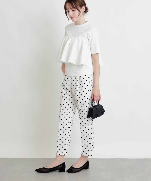 PICCIN PERLA(ピッチンペルラ)の「ケープ付きニット(ニット/セーター・レディース・ブラック/サックスブルー/オフホワイト・M)」の9枚目の写真