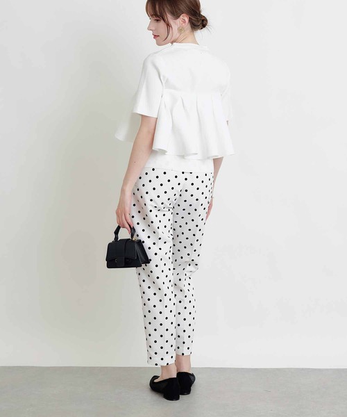 PICCIN PERLA(ピッチンペルラ)の「ケープ付きニット(ニット/セーター・レディース・ブラック/サックスブルー/オフホワイト・M)」の10枚目の写真