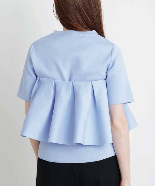 PICCIN PERLA(ピッチンペルラ)の「ケープ付きニット(ニット/セーター・レディース・ブラック/サックスブルー/オフホワイト・M)」の16枚目の写真