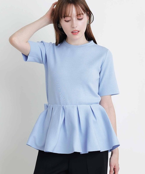 PICCIN PERLA(ピッチンペルラ)の「ケープ付きニット(ニット/セーター・レディース・ブラック/サックスブルー/オフホワイト・M)」の17枚目の写真