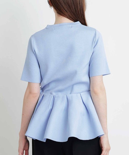 PICCIN PERLA(ピッチンペルラ)の「ケープ付きニット(ニット/セーター・レディース・ブラック/サックスブルー/オフホワイト・M)」の18枚目の写真
