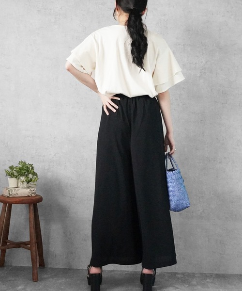 Emma（SELECT LEVERY）（エマ セレクトリベリー）の「リネンライクスカーチョ（スカート・レディース・ブラック/オレンジ/ベージュ・X-LARGE/LARGE/MEDIUM/SMALL）」の20枚目の写真