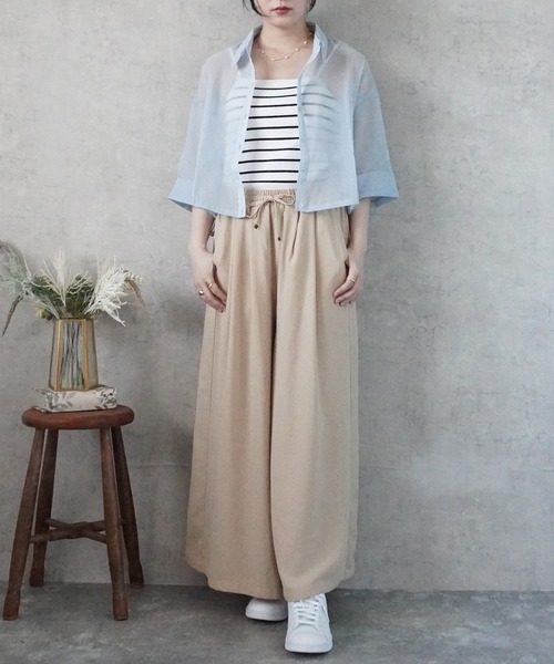 SELECT LEVERY(セレクトリベリー)の「ウエストゴム リネンライクスカーチョ(スカート・レディース・ブラック/オレンジ/ベージュ・X-LARGE/LARGE/MEDIUM/SMALL)」の22枚目の写真
