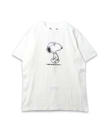 TRANSITION（トランジション）の「【1PIU1UGUALE3】1PIU1UGUALE3 RELAX × PEANUTS ラインストーンクルーネックTシャツ（Tシャツ/カットソー）」