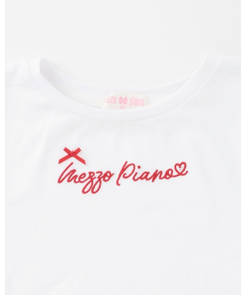 セール】裾スカラップ半袖Tシャツ＆イチゴキャミワンピースセット
