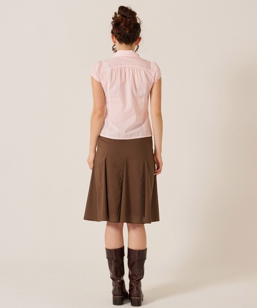 TINA:JOJUN(ティーナジョジュン)の「コンパクト キャップスリーブ ブラウス TINA:JOJUN(シャツ/ブラウス・レディース・ピンク/ホワイト・M)」の21枚目の写真