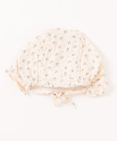 Quincy Mae（クインシーメイ）の「【Bs】【it】【Quincy Mae】25AW / Woven Ruffle Bonnet（ニットキャップ/ビーニー・キッズ・ホワイト系/ナチュラル・6-12M/12-24M）」の3枚目の写真
