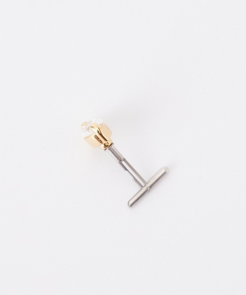BAQLESS（バックレス）の「[BAQLESS/バックレス] HONESTY LEAF WHITE ピアス（ピアス（両耳用）・レディース・ホワイト・ONE SIZE）」の3枚目の写真