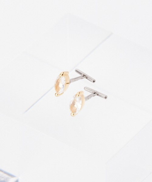 BAQLESS（バックレス）の「[BAQLESS/バックレス] HONESTY LEAF WHITE ピアス（ピアス（両耳用）・レディース・ホワイト・ONE SIZE）」の7枚目の写真