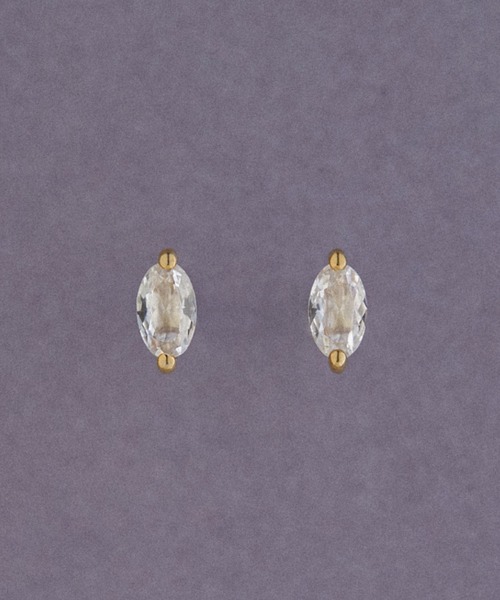 BAQLESS（バックレス）の「[BAQLESS/バックレス] HONESTY LEAF WHITE ピアス（ピアス（両耳用）・レディース・ホワイト・ONE SIZE）」の8枚目の写真