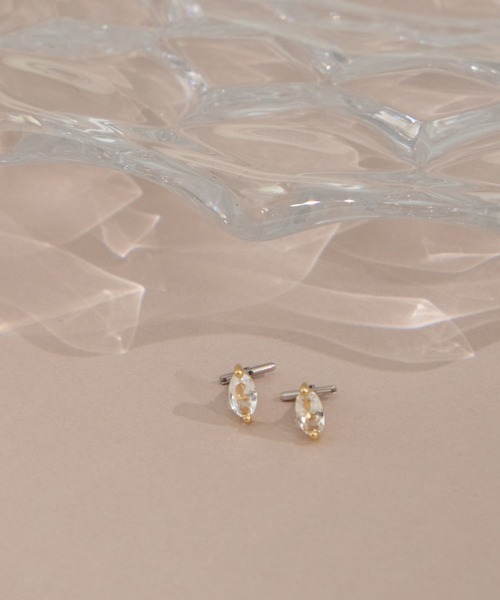 BAQLESS（バックレス）の「[BAQLESS/バックレス] HONESTY LEAF WHITE ピアス（ピアス（両耳用）・レディース・ホワイト・ONE SIZE）」の10枚目の写真