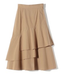 SHIPS Primary Navy Label:〈手洗い可能〉アシンメトリー ティアード スカート