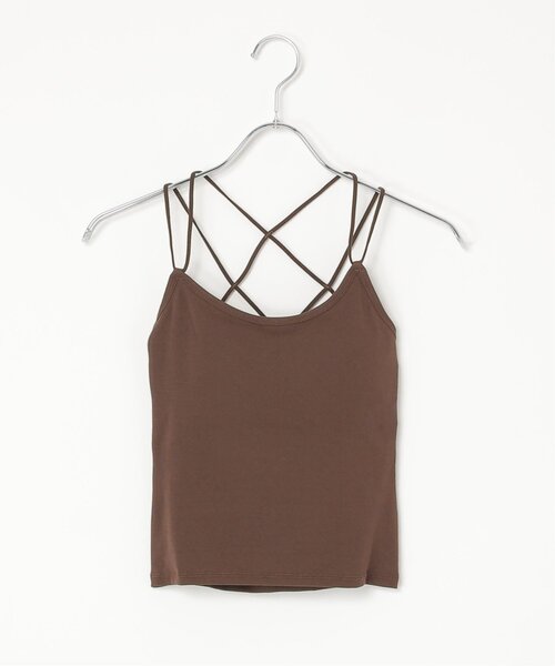 VENCEEXCHANGE（ヴァンスエクスチェンジ）の「ダブルクロスブラトップ（タンクトップ・レディース・ホワイト/ブラック・FREE）」の3枚目の写真