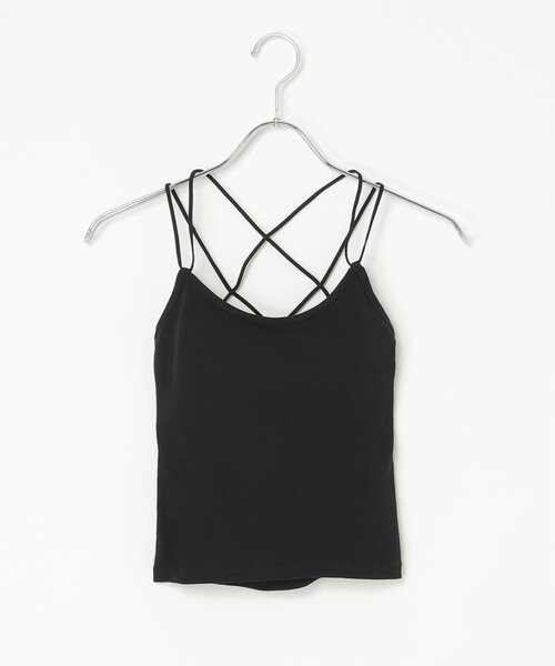 VENCEEXCHANGE（ヴァンスエクスチェンジ）の「ダブルクロスブラトップ（タンクトップ・レディース・ホワイト/ブラック・FREE）」の4枚目の写真
